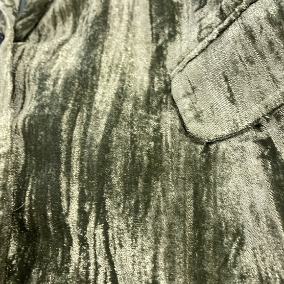 Ellison Crinkle Velvet Jacket in Green - Boutique Brand Small - Picture 4 of 5